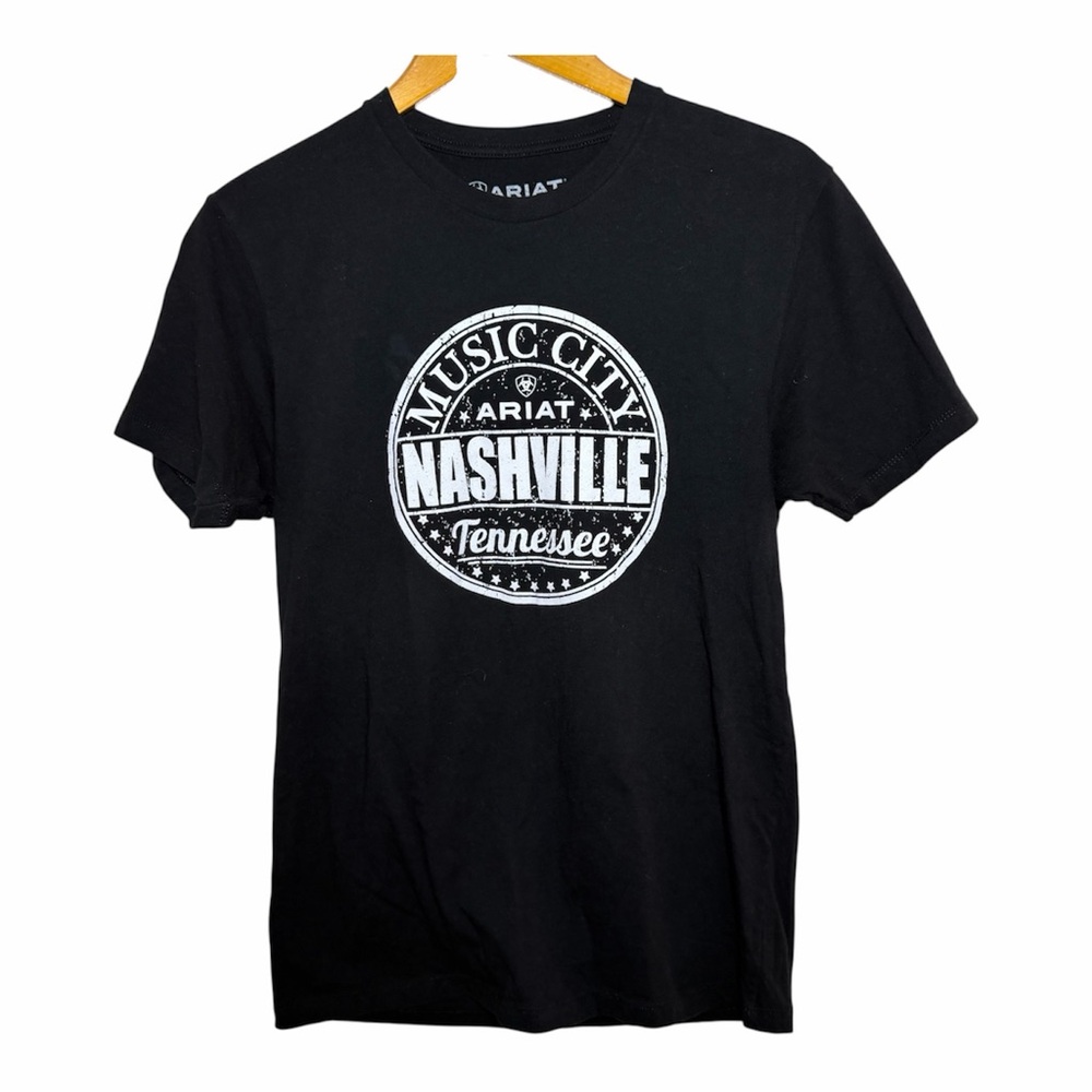 Ariat Nashville Music City Tennessee T-Shirt Black S Western Tee Cowboy Indie